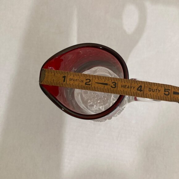 Antique 1901 Ruby Stained Red Glass Pitcher - Picture 7 of 7